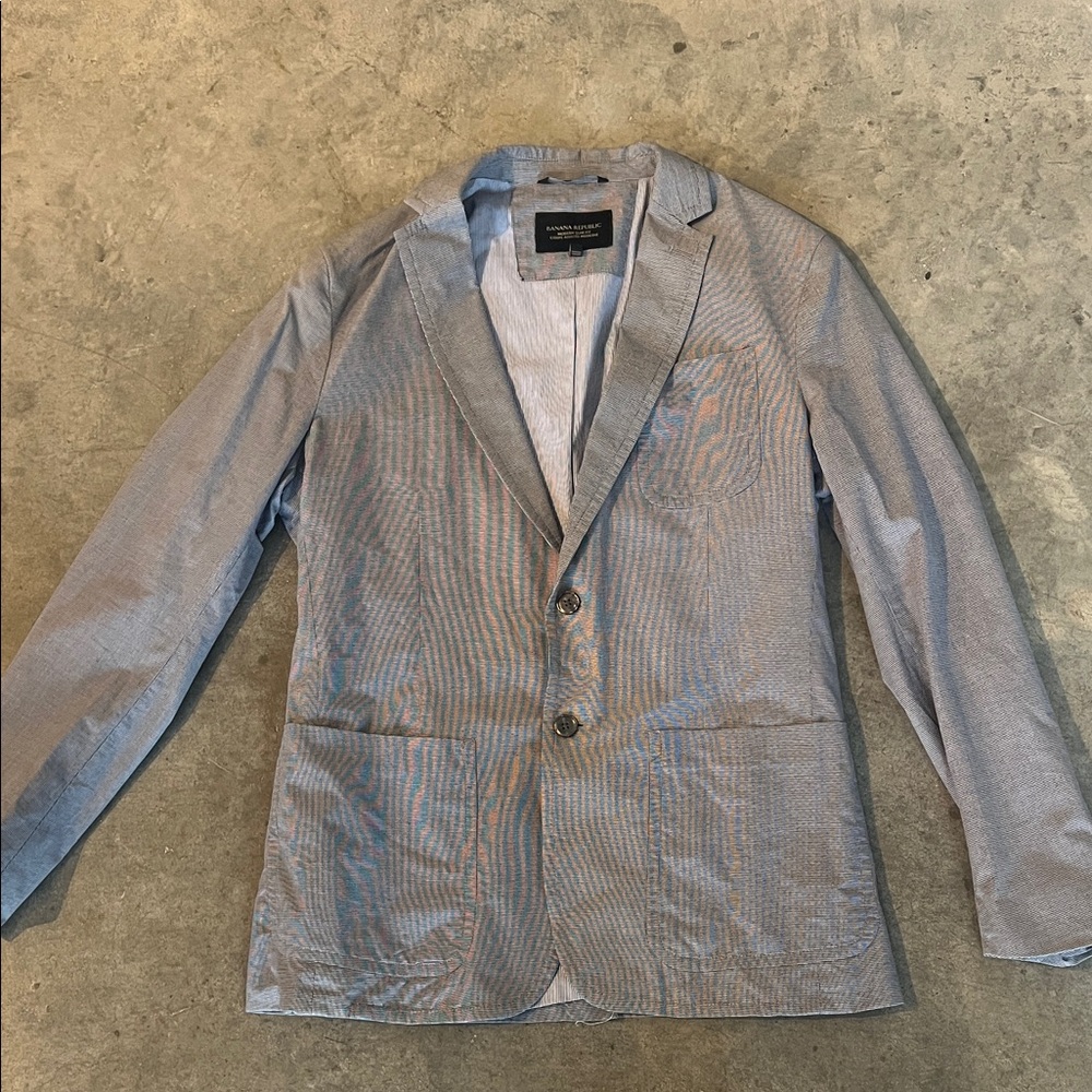 Men's Gray Blue Blazer